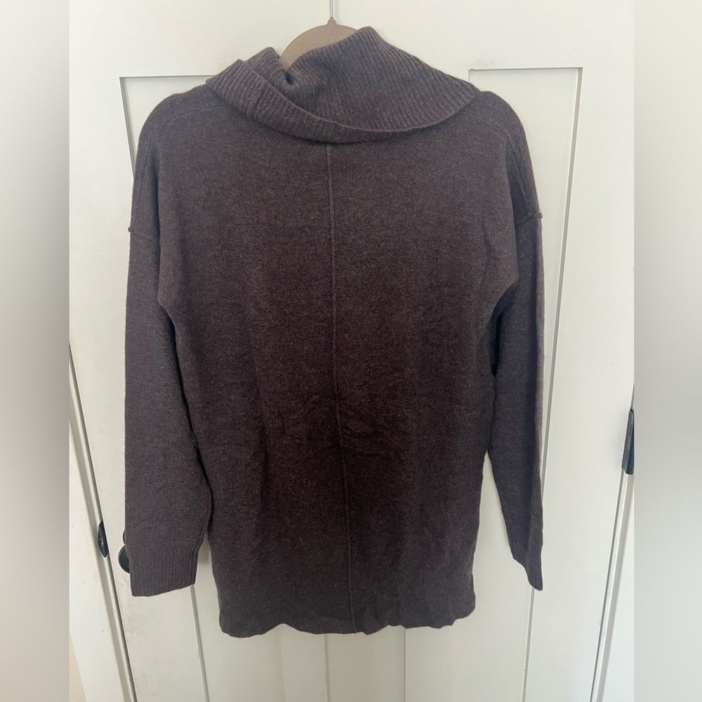 Cynthia Rowley Dusty purple Cowl Neck 100% Cashmere Oversized Sweater Medium - Picture 2 of 4